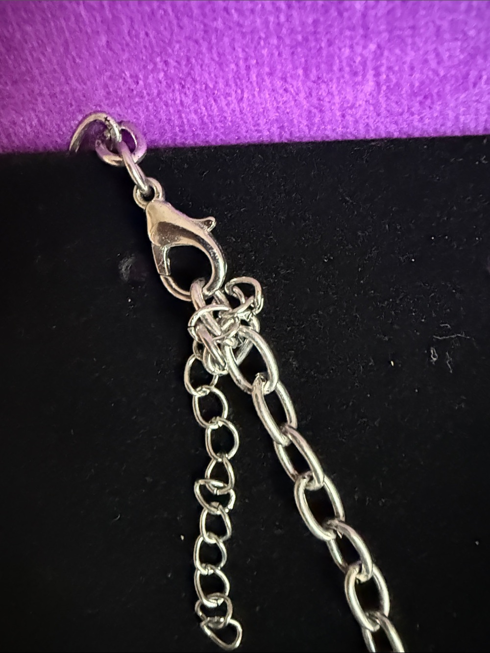 Silver Tone Concentric Circle Statement Necklace - Picture 3 of 3